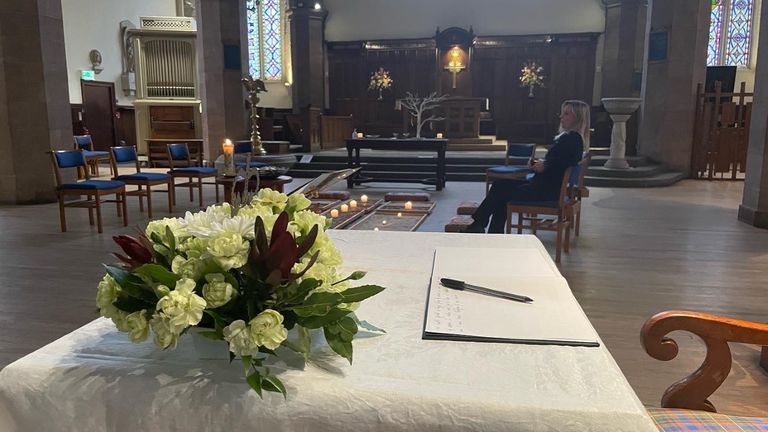 The book of condolence at Greyfriars Kirk in Edinburgh 