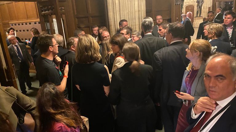 Labour MP Chris Bryant Twitter picture of the chaos during voting
Credit:Chris Bryant