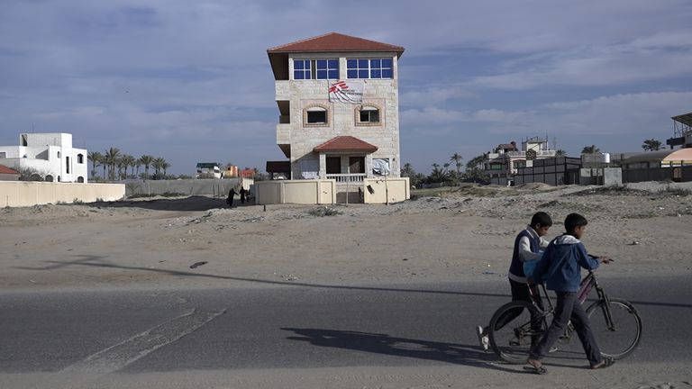 MSf shelter in Mawasi, shot by our Sky team in Gaza 