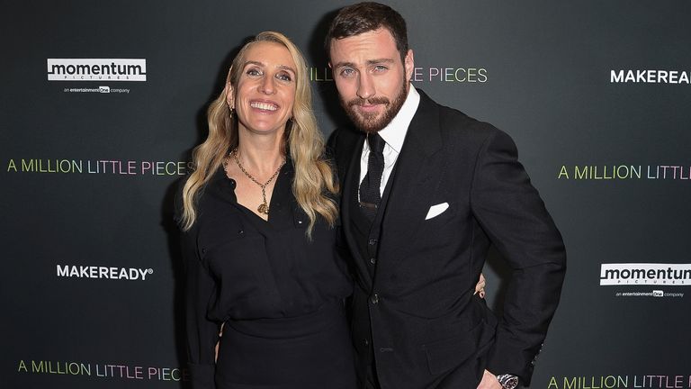 Sam Taylor-Johnson and Aaron Taylor-Johnson attend a special screening of  'A Million Little Pieces;.
Pic:AP