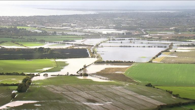 Impact of extreme weather on Lincolnshire farm. 