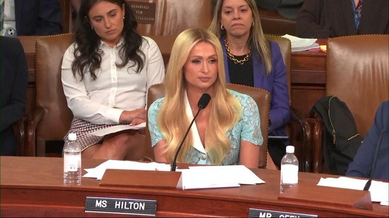 Paris Hilton testifies before Congress about reform school abuse
