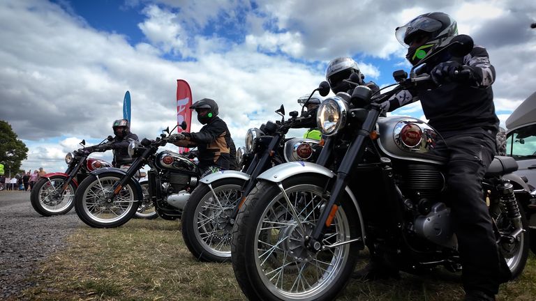 Still from Jason Farrell Bench Across Britain report from The Adventure Bike Rider Festival in Warwickshire.