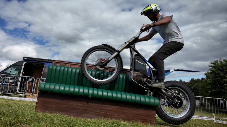 Still from Jason Farrell Bench Across Britain report from The Adventure Bike Rider Festival in Warwickshire