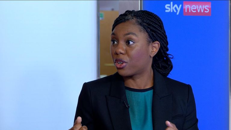 Tory leadership candidate Kemi Badenoch. 