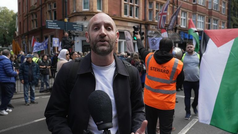 The march started with drums and these protests have kept up a steady rhythm over the past year: this was the 20th held in London.