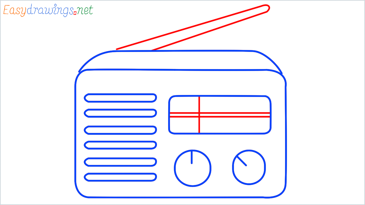 How to draw radio step (6)