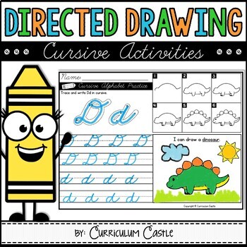 Preview of Cursive Alphabet Directed Drawing Activities