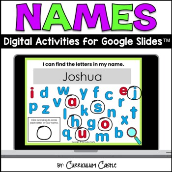 Preview of Digital Name Activities for Google Slides™