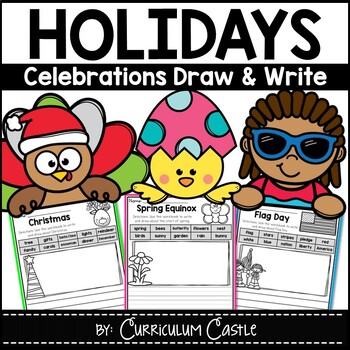 Preview of Holiday Celebrations Writing Journal