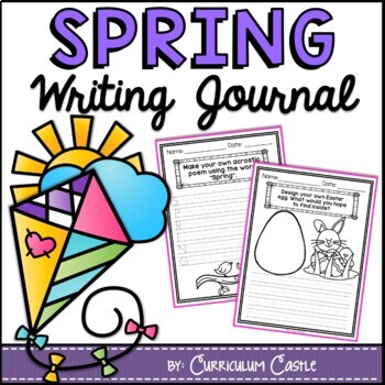 Preview of Spring Writing Journal (K-2) NO PREP