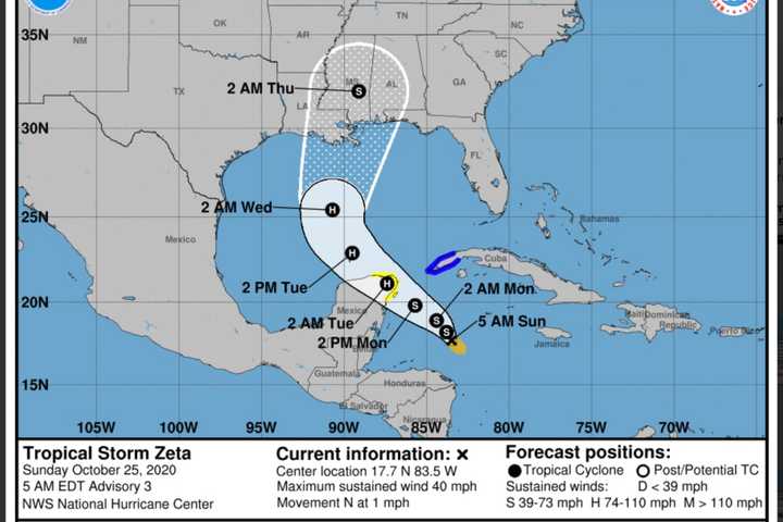 New Tropical Storm Zeta Expected To Become Hurricane In Days: Latest Projected Path