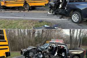 One Airlifted To Hospital After Head-On Crash With School Bus In Maryland