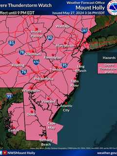 Tornadoes Possible, Severe Thunderstorm Watch Issued For All Of NJ, Parts Of PA