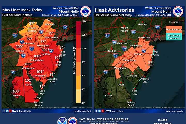 Tornados, Heat, Life-Threatening Rip Currents: No Relief Mid-Week For New Jersey, Pennsylvania