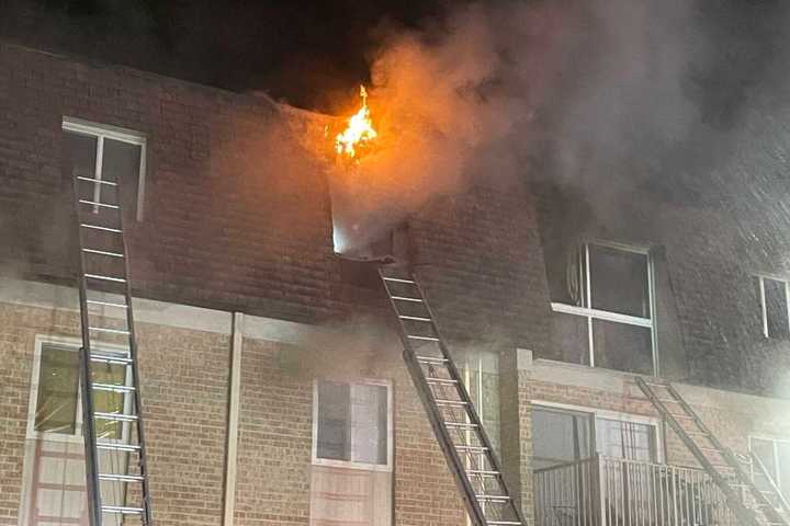 Several Assisted From Two Alarm Fire On Top Floor Of Maryland Apartment Complex