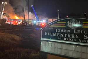 Two-Alarm Fire Tears Through Vacant Maryland Elementary School Under Construction