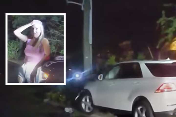 Video Shows Arrest Of DUI Driver Who Rammed Luxury Car Into NJ Utility Pole, Fled