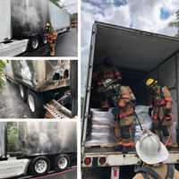 Tractor-Trailer Fire Ties Up Traffic On I-495 In Montgomery County