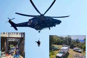 Maryland State Police Helicopter Used To Hoist Injured Worker Who Fell From Roof