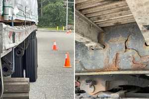 Police Find Tractor-Trailer With Large Crack In Frame During Inspection In Westchester