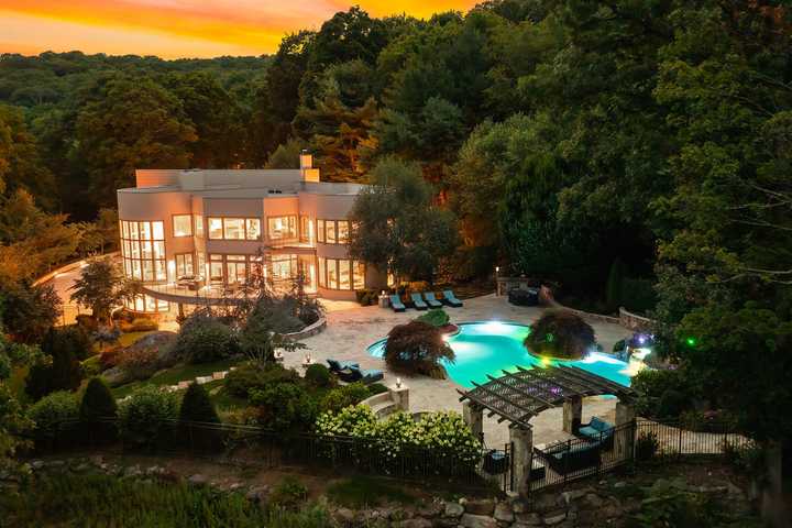 Magical Escape With Sparkling Backyard Oasis Listed At $3.85M On NJ Lake