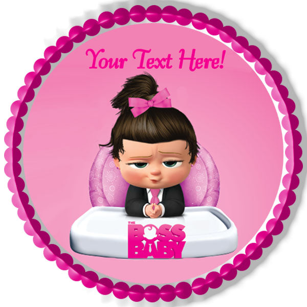 The Boss Baby Girl - Edible Cake Topper, Cupcake Toppers, Strips