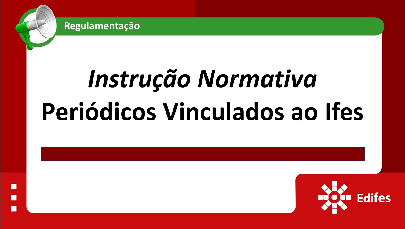 Instrução normativa - Periódicos