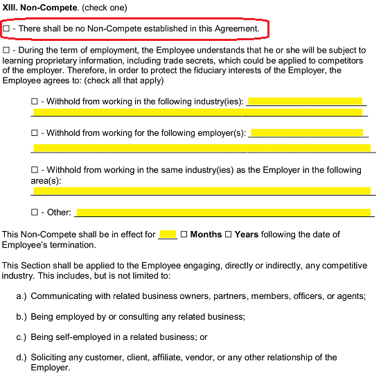 atwill employment contract template  eforms