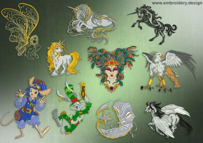 This Fantasy Collection design was digitized and embroidered by www.embroidery.design.