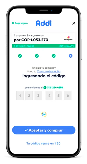 aceptando tu crédito para comprar a cuotas