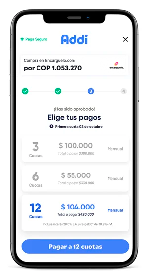 elige para comprar a cuotas