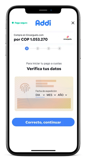 verificación datos de addi comprar a cuotas