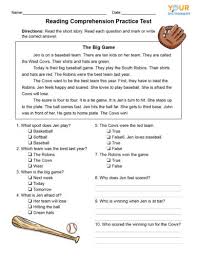 Live worksheets > english > english language > listening comprehension. 1st Grade Reading Comprehension Tests Worksheets