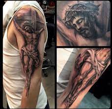 It is small but very thick and looks invulnerable to anything with its glowing strength and prowess. Forearm Jesus Carrying Cross Tattoo Novocom Top