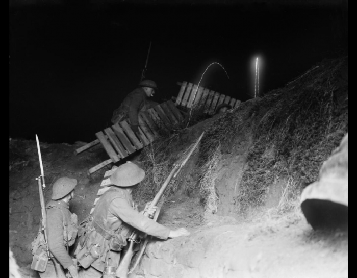 Trench warfare on the Western Front during World War I. Cambrai, France, Cambrai 1917.