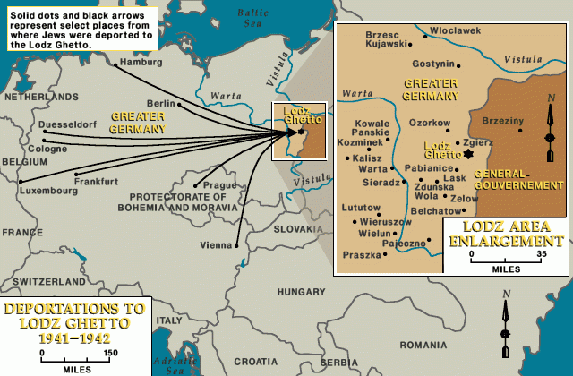 Deportations to Lodz ghetto, 1941-1942