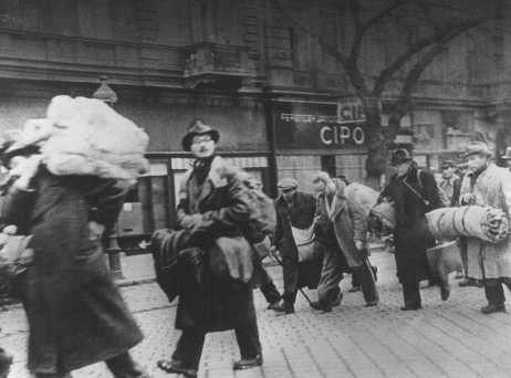 A group of Hungarian Jews rescued from deportation by Swedish diplomat Raoul Wallenberg.