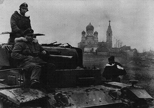 German soldiers in the Soviet Union during a December 1943 Soviet offensive on the eastern front.