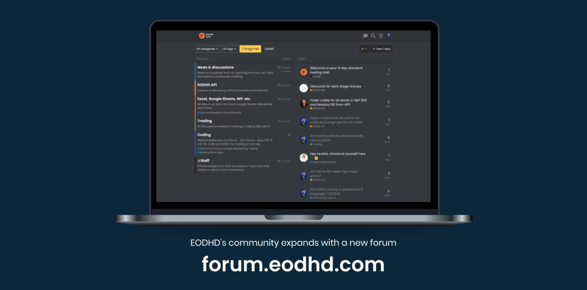 EODHD’s community expands with a new forum