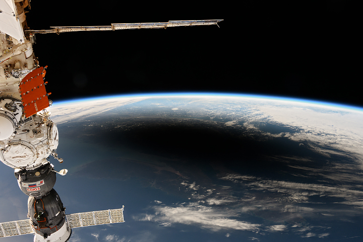 Looking Up and Down During the Eclipse