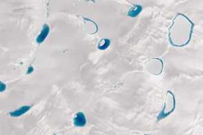 Shades of Blue on the Greenland Ice Sheet