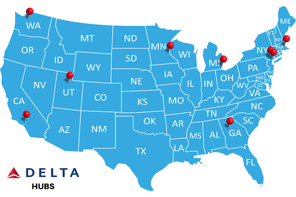 Delta Air Lines Hub Locations