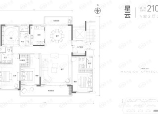 保利璞岸星云户型图