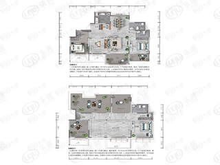 保利璞岸洋房6层户型户型图