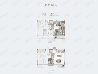 万科民安雲河锦上下叠房源户型图