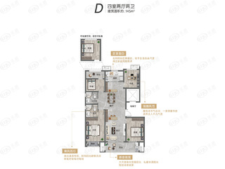 北龙湖瑞府D户型户型图