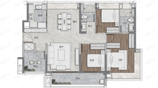 绿城陕建·广州桂语汀澜3室2厅2卫户型图