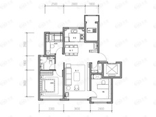 金地·藝華里3室2厅1卫户型图