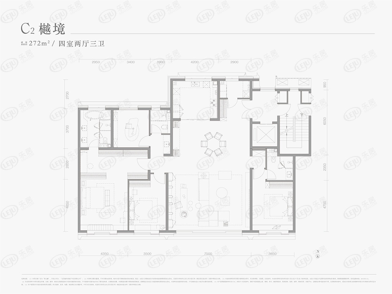 北京市海淀香山樾户型推荐 户型面积184~273㎡